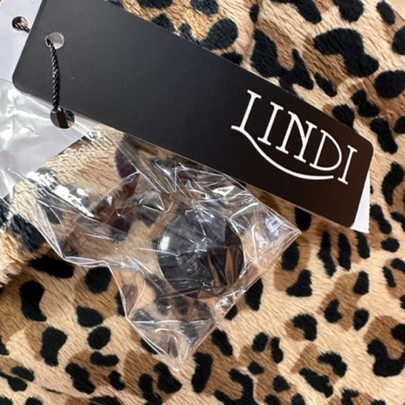 Lindi Leopard Print Faux Fur Lined Featuring Ruffle Collar, Front & Sleeve - Picture 4 of 5